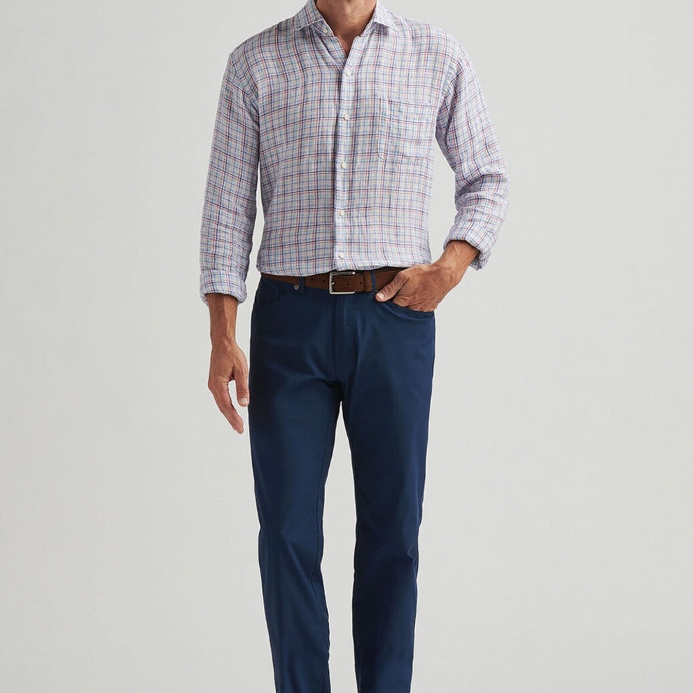 PETER MILLAR CROWN SPORT RALEIGH PERFORMANCE GOLF TROUSERS PANT IN NAVY 40x32